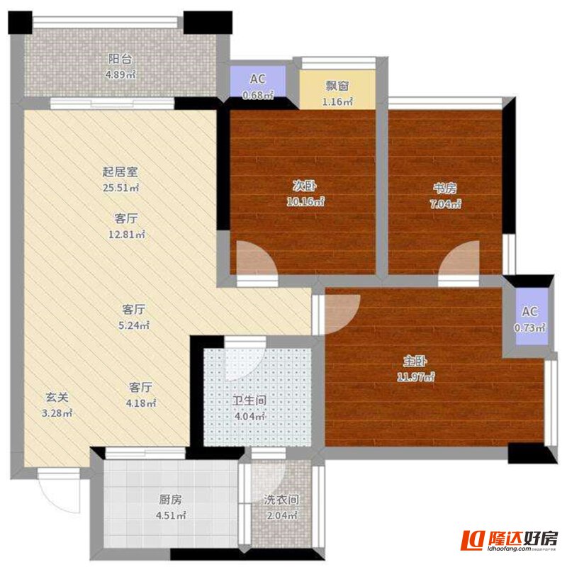 绵阳博雅海润广场，3室2厅1卫，78.00㎡，精装，租金1200.00元/月 绵阳二手房