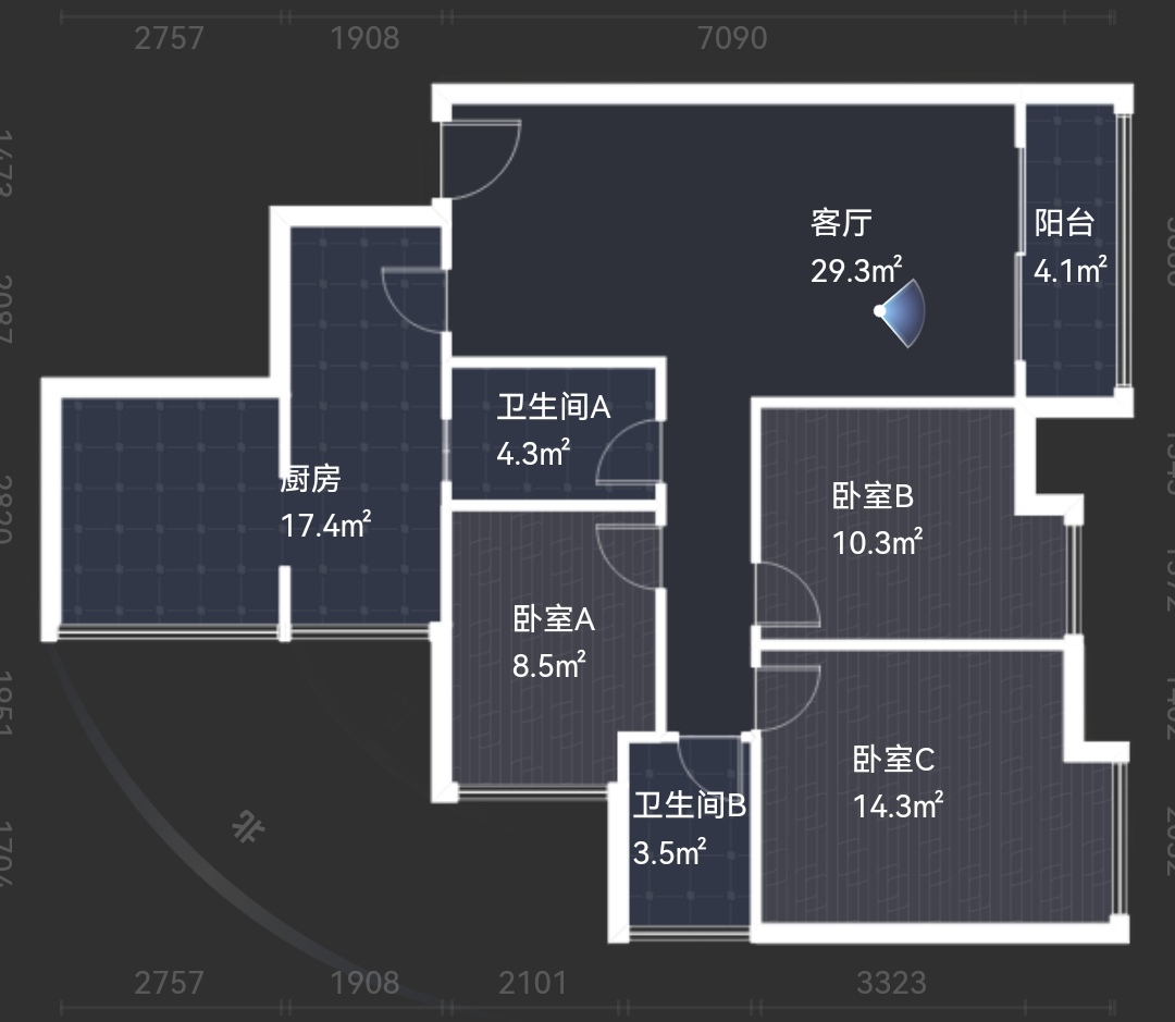绵阳人才公园旁.温莎国际.精装三房双卫.满两年.朝南对中庭 绵阳二手房