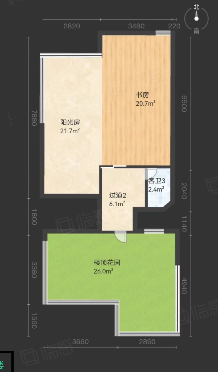 绵阳小岛一期三跃五 带产权车库 带屋顶花园+阳光房 绵阳二手房