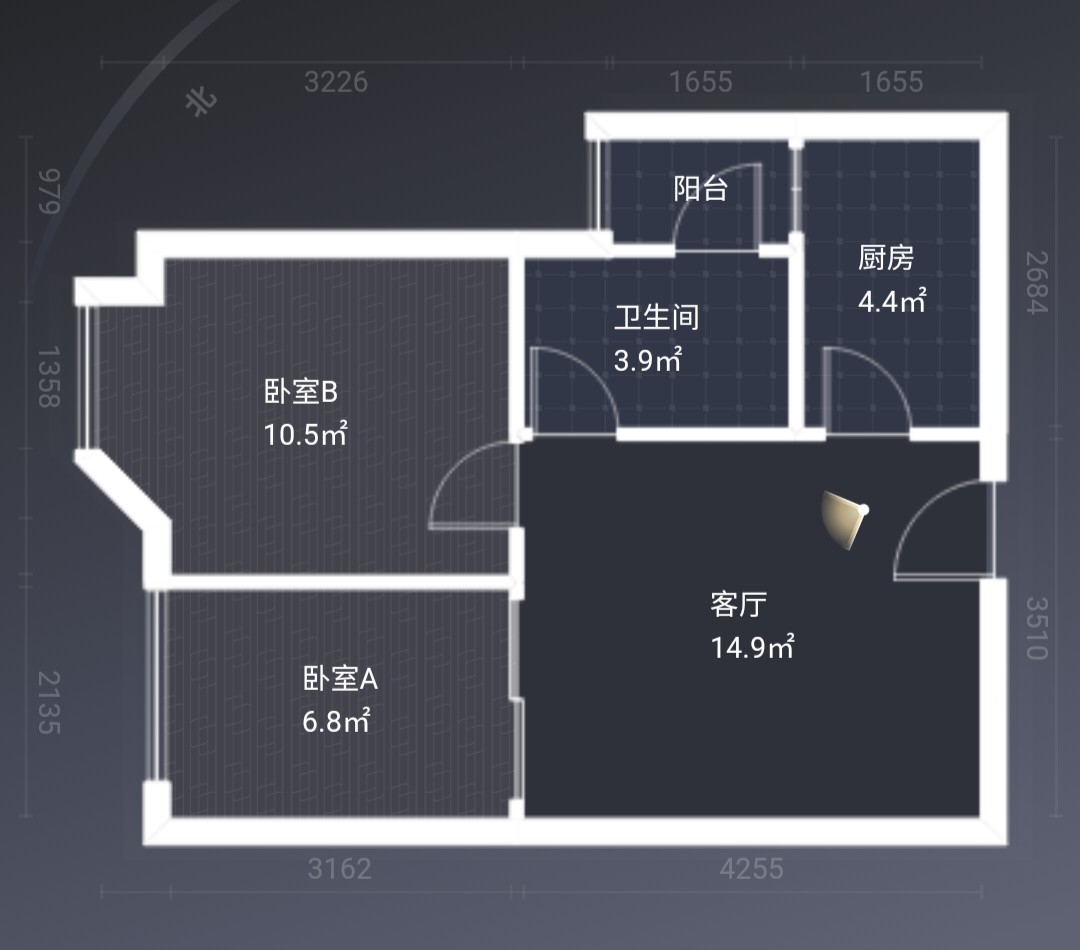绵阳科创园区中心片区凯泰欧城1房49平米1500元/月 绵阳租房