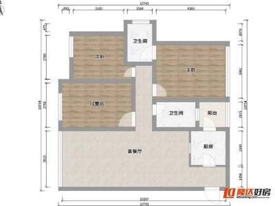 一号桥片区   玫瑰花城实际使用面积高达120平米，带产权车位，109.5万