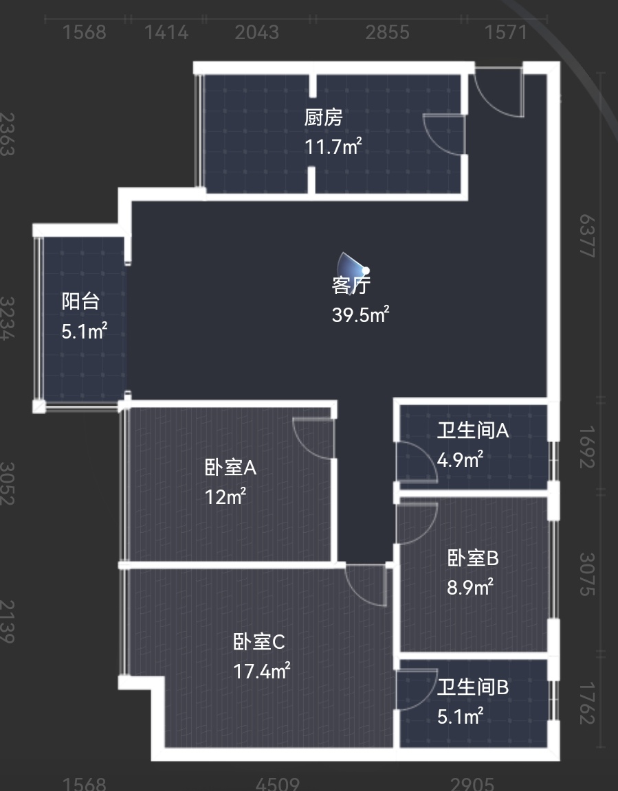 绵阳华润紫云府.鸟瞰中庭.清水大三房双卫.带车位出售.120万.可谈 绵阳二手房