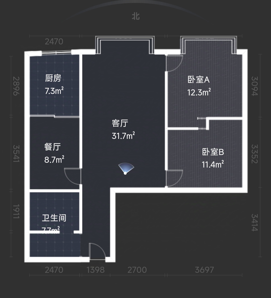 绵阳御安街18号，2室2厅1卫，99㎡，售价50万 绵阳二手房