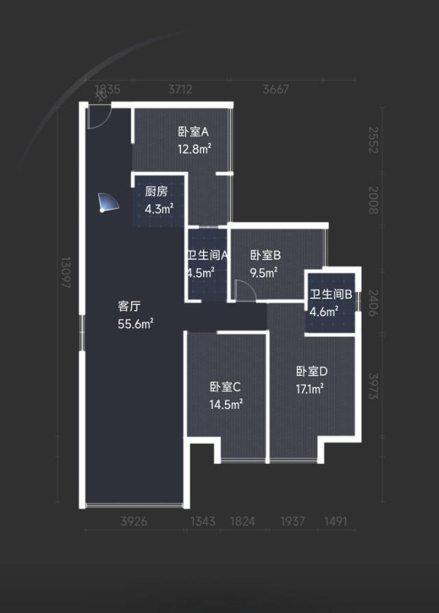 绵阳人工湖旁.顶跃带露台花园.清水5室.三连跃.有车位.视野开阔 绵阳二手房