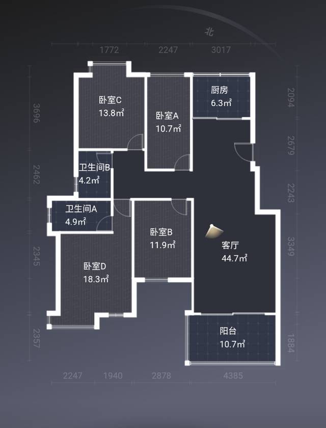 绵阳涪城区花园片区韩式公寓1房38平米40万 绵阳二手房