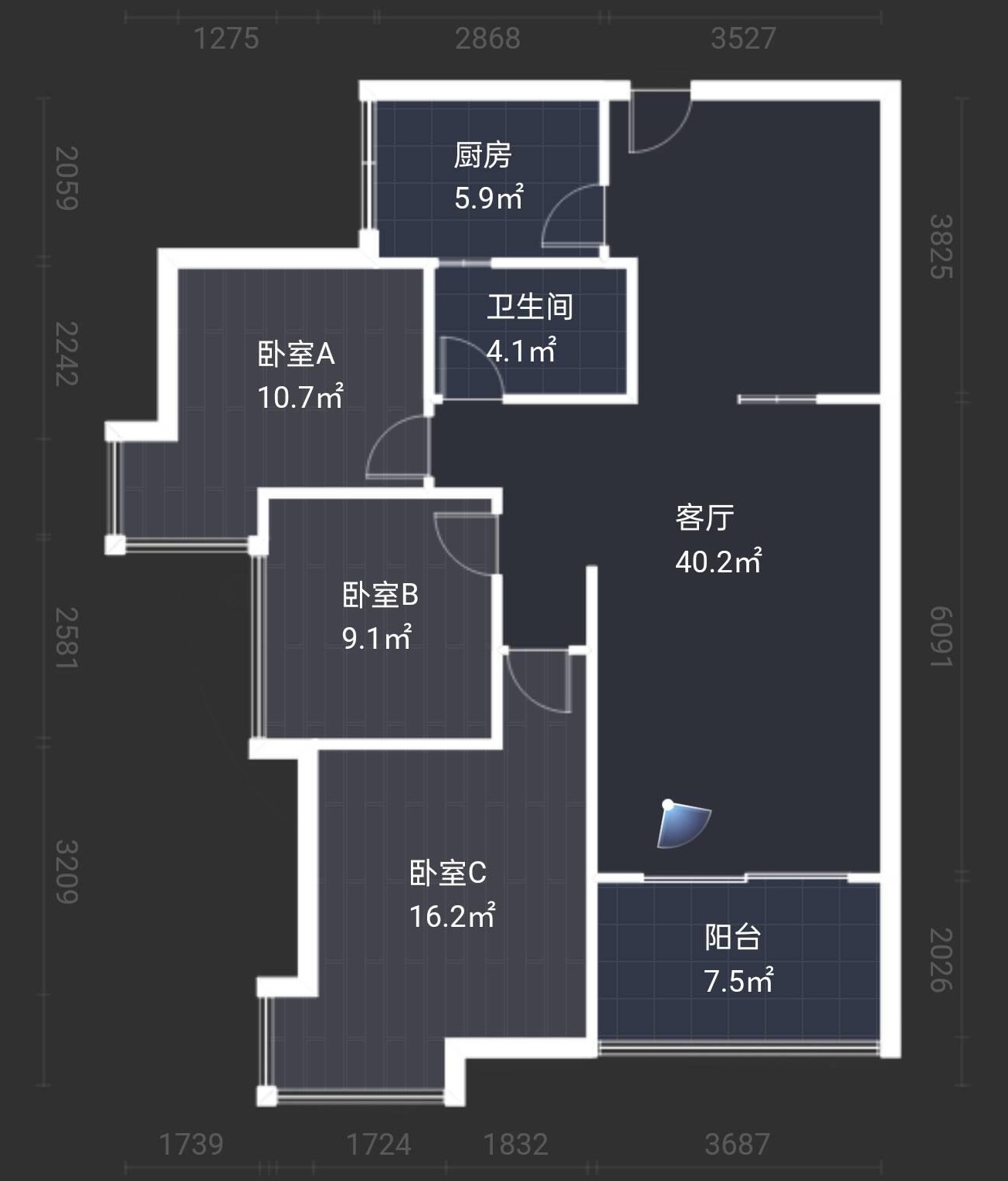 绵阳一号桥片区 三江国际丽城阅世度三房96万 绵阳二手房