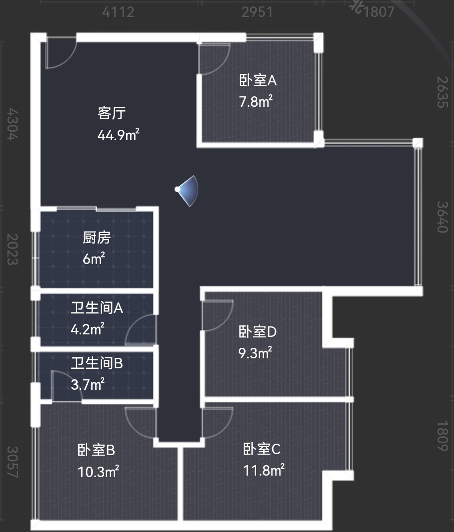 绵阳长兴星城二期，4室2厅2卫，98㎡，精装，售价128万 绵阳二手房
