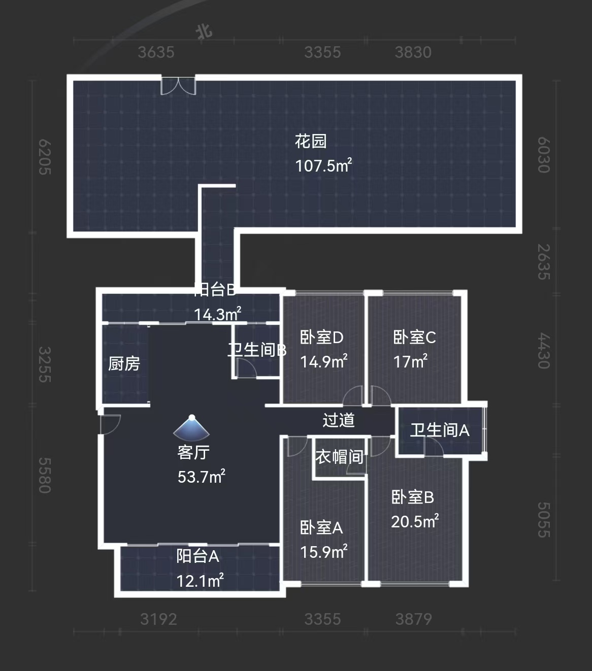 绵阳溪涪和院，4室2厅2卫，167㎡，售价275万 绵阳二手房