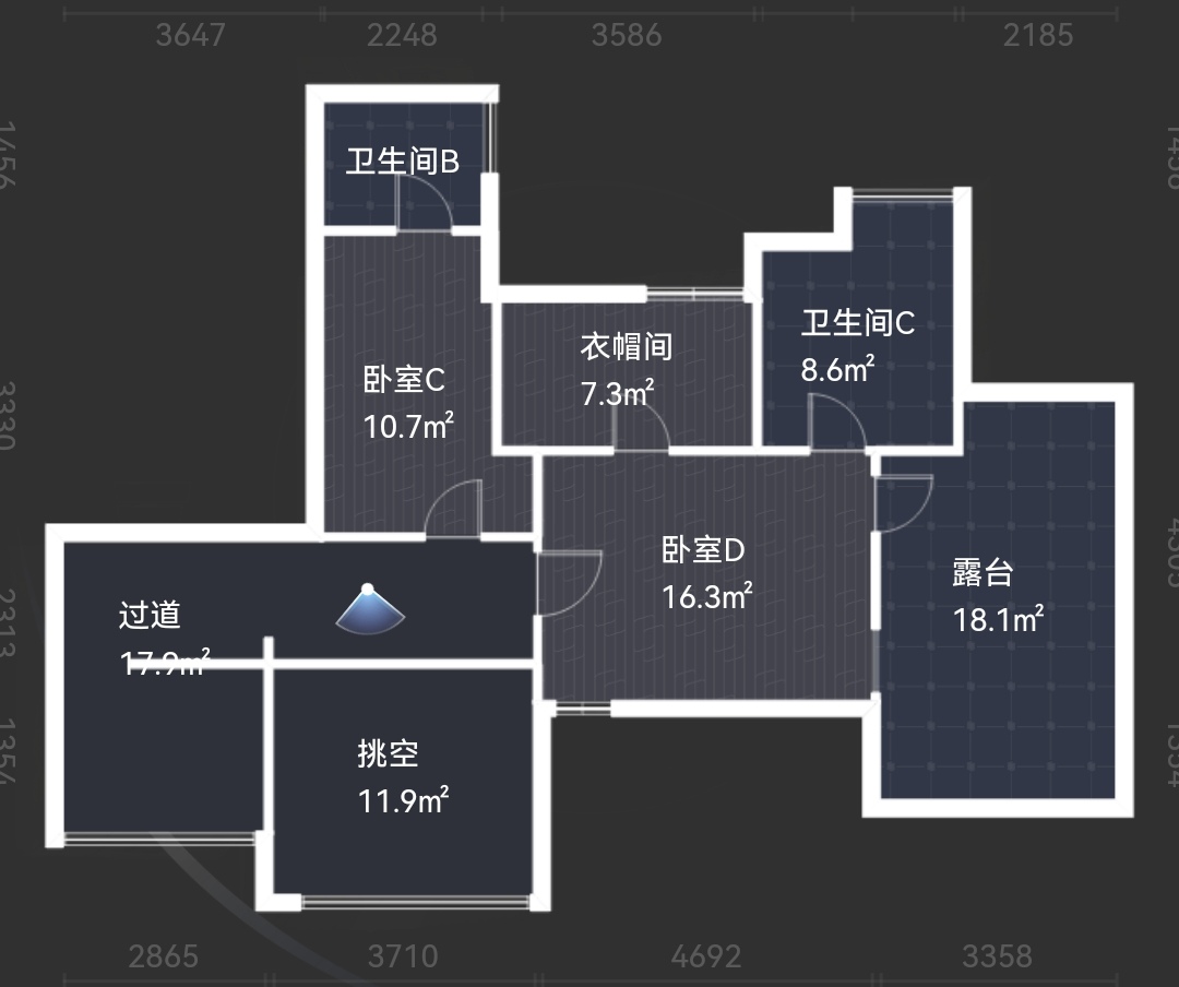 绵阳温莎国际三期，4室2厅2卫，131.96㎡，精装，售价180万 绵阳二手房