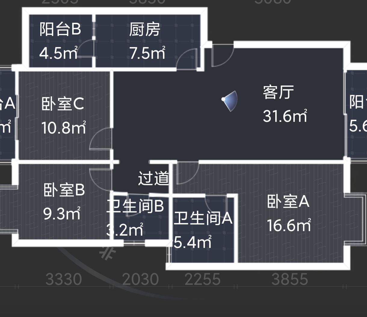 绵阳芙蓉金城一期、二期，3室2厅2卫，118.00㎡，售价67.00万 绵阳二手房