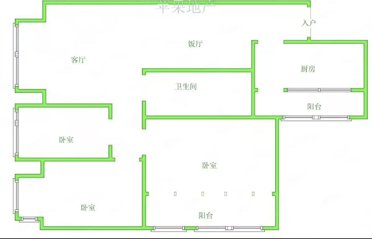 绵阳观岭8号，3室2厅2卫，92.16㎡，售价58万 绵阳二手房