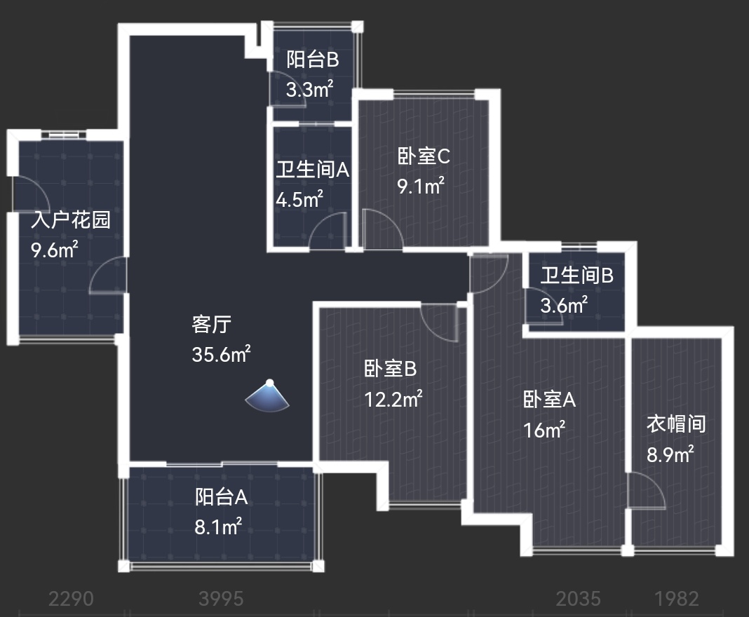 绵阳奥林春天二期，3室2厅2卫，114.00㎡，售价90万 绵阳二手房