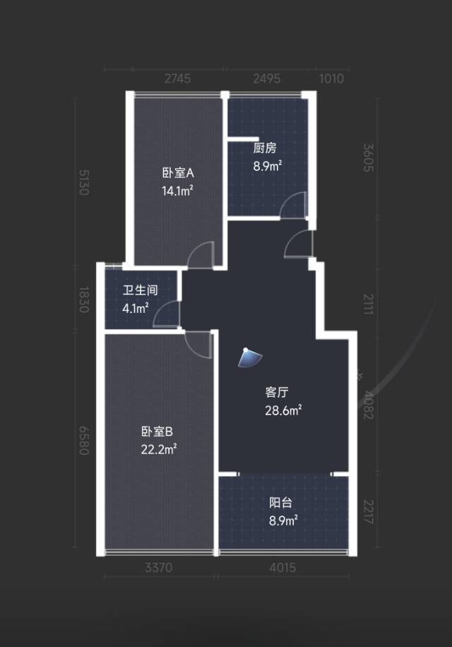 绵阳辰兴天御，2室2厅1卫，81.00㎡，精装，售价59.8万 绵阳二手房