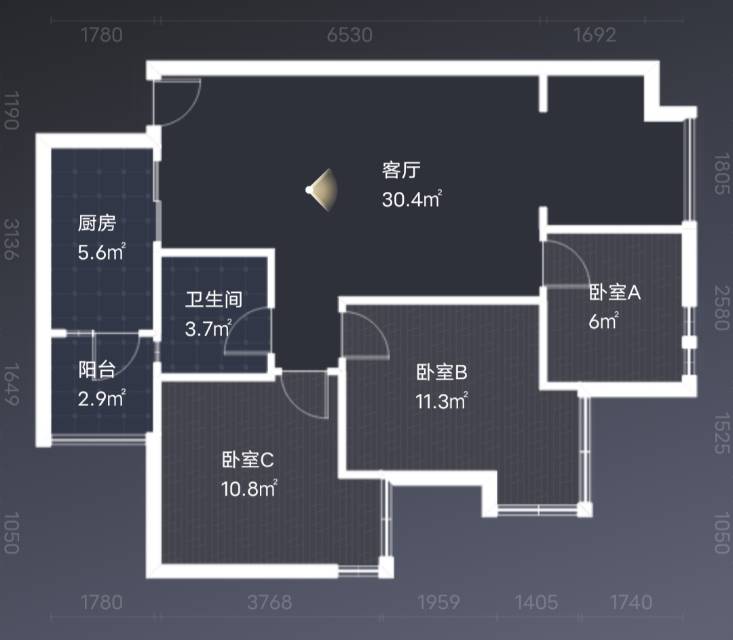绵阳英郦庄园曼城，3室2厅1卫，88㎡，售价71万 绵阳二手房