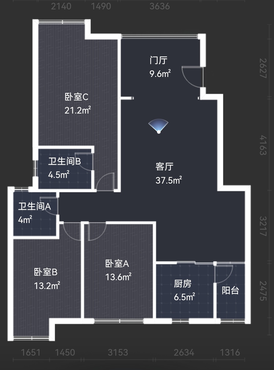 绵阳倍特领尚二期，3室2厅2卫，131.00㎡，精装，售价129万 绵阳租房