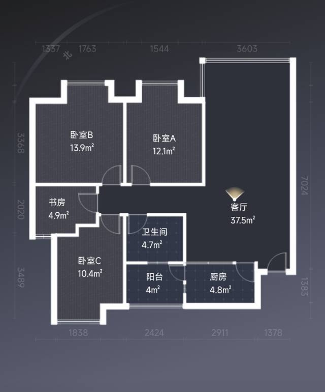 绵阳中华坊，3室2厅2卫，103.00㎡，精装，售价82.00万 绵阳二手房