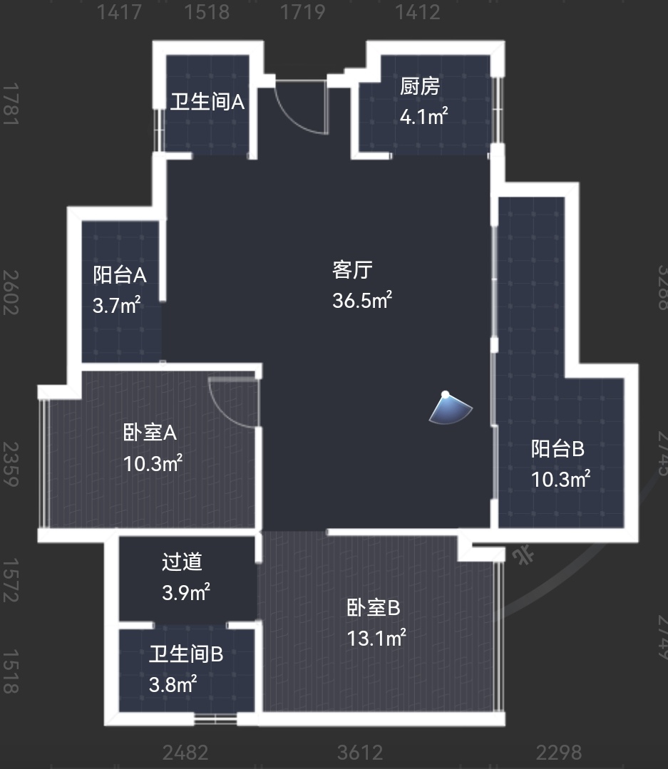 绵阳朗基香醍湾.大横厅.清水大三房双卫. 绵阳二手房