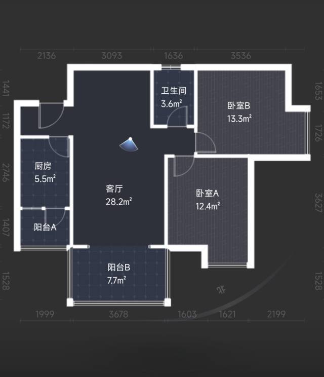 绵阳太阳城二期，2室2厅1卫，84㎡，普装，售价51万 绵阳二手房