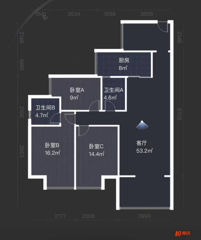 绵阳正临江大三房 朝南方正户型  温馨自住 10楼上 绵阳二手房
