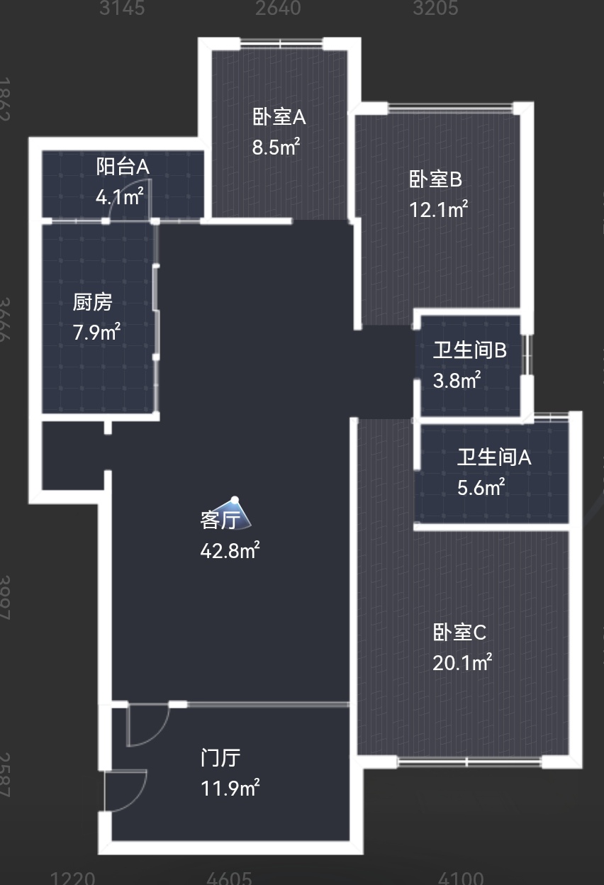 绵阳人工湖旁.步梯二楼.大三房双卫.直接入住 绵阳二手房