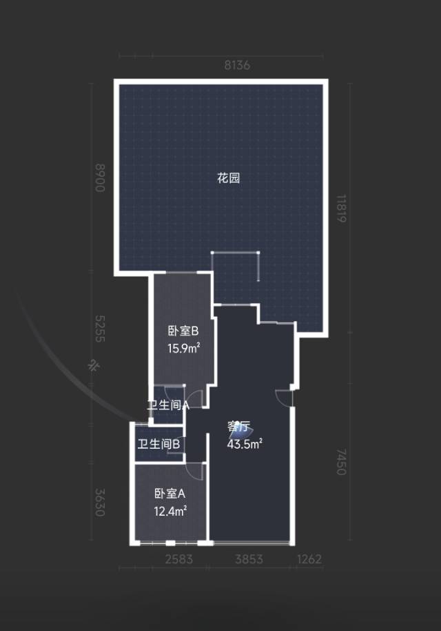 绵阳半山蓝湾二期，3室2厅3卫，89.00㎡，精装，售价108.80万 绵阳二手房